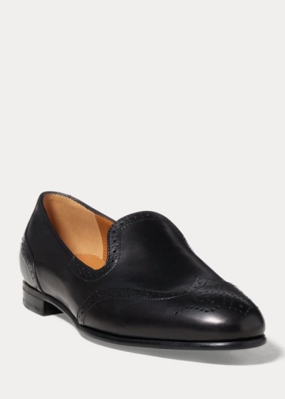 Mocasines Ralph Lauren Mujer Negros - Quincy Calfskin - FMHVQ4501